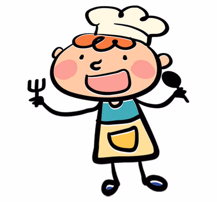 Vinyl tapijt kind kleine chef - TenStickers