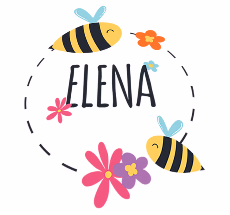 Vinyl tapijt kind gepersonaliseerde naam lente - TenStickers