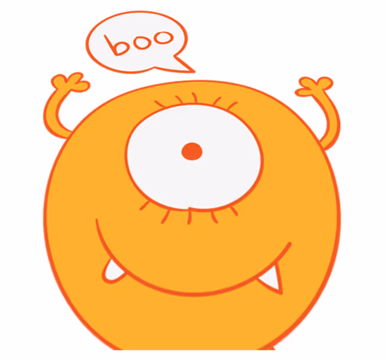 Vinyl tapijt kind monsterstickers gele kast - TenStickers
