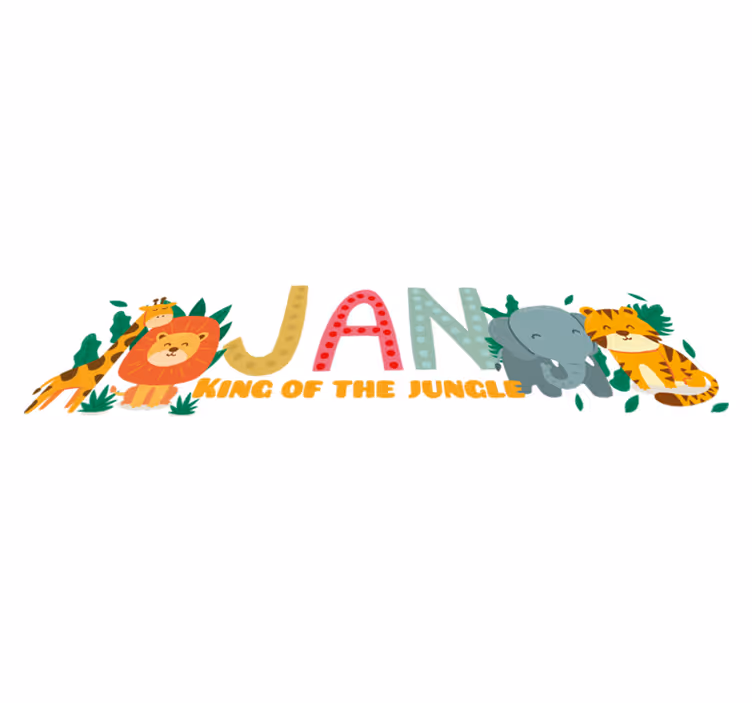 Vinyl tapijt kind koning van de jungle - TenStickers