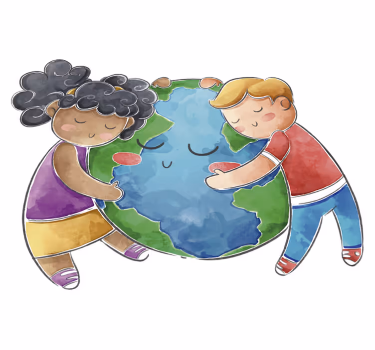 Vinyl tapijt kind globe voor kinderen - TenStickers