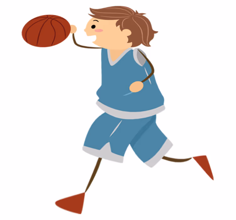 Vinyl tapijt kind basketbal sticker - TenStickers