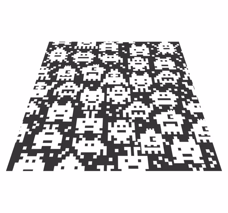 Vinyl tapijt kind met videogame monsters - TenStickers