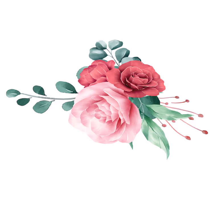 Vinyl tapijt slaapkamer peony boeket - TenStickers