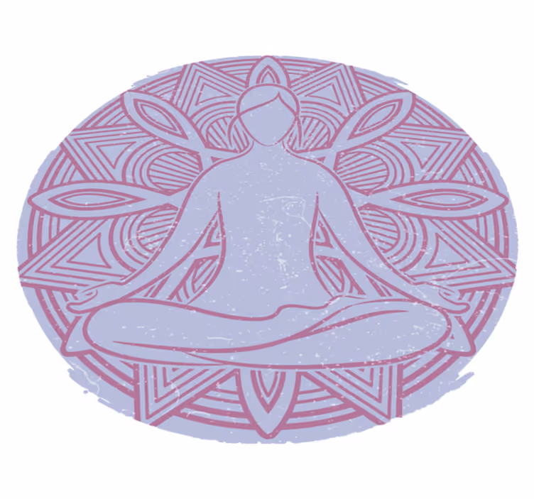 Vinyl tapijt slaapkamer yoga loto bloem - TenStickers