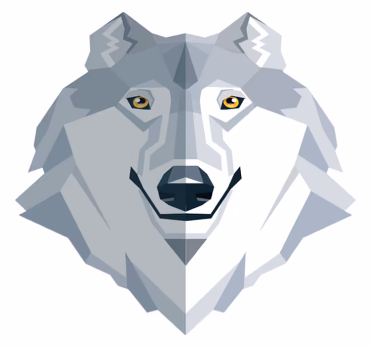 Vinyl tapijt slaapkamer abstract wolf ontwerp - TenStickers