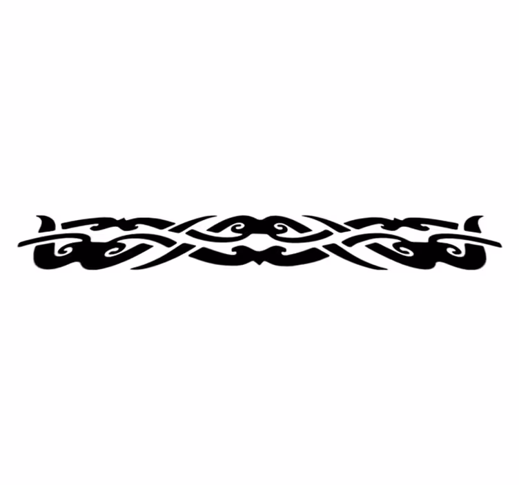 Vinyl tapijt slaapkamer monokleurig tribal design - TenStickers
