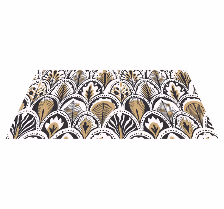 Vinyl tapijt slaapkamer art deco waaierpatroon - TenStickers