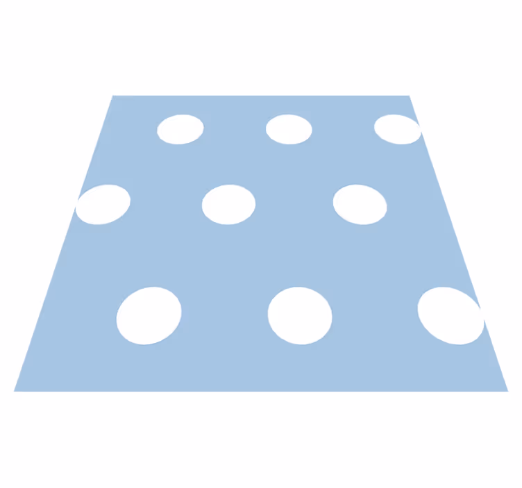 Vinyl tapijt slaapkamer met stippenpatroon - TenStickers
