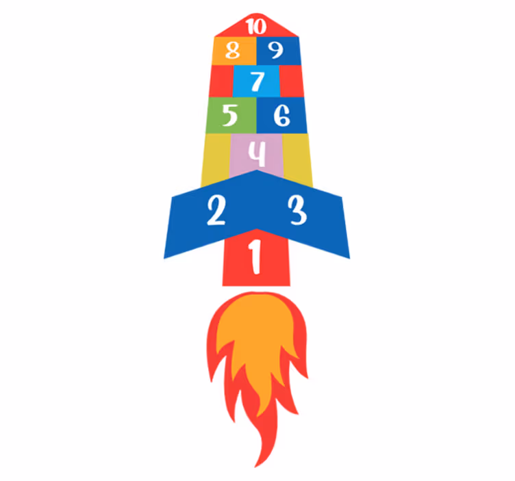 Vinyl tapijt spel sterren springen - TenStickers