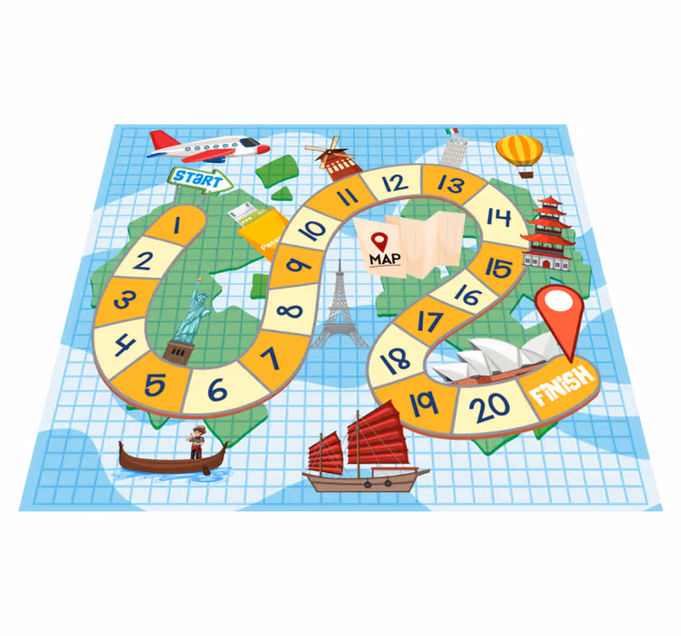 Vinyl tapijt spel bordspelmap - TenStickers