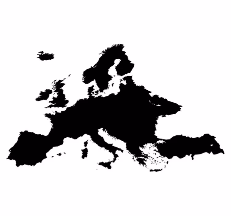 Vinyl tapijt wereldkaart vinilo pizarra europa - TenStickers