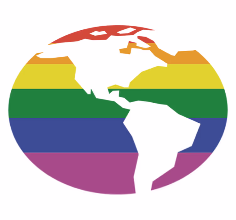 Vinyl tapijt wereldkaart gay wereldkaart - TenStickers