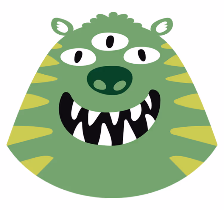 Vinyl tapijt kind blije monster vinyl - TenStickers