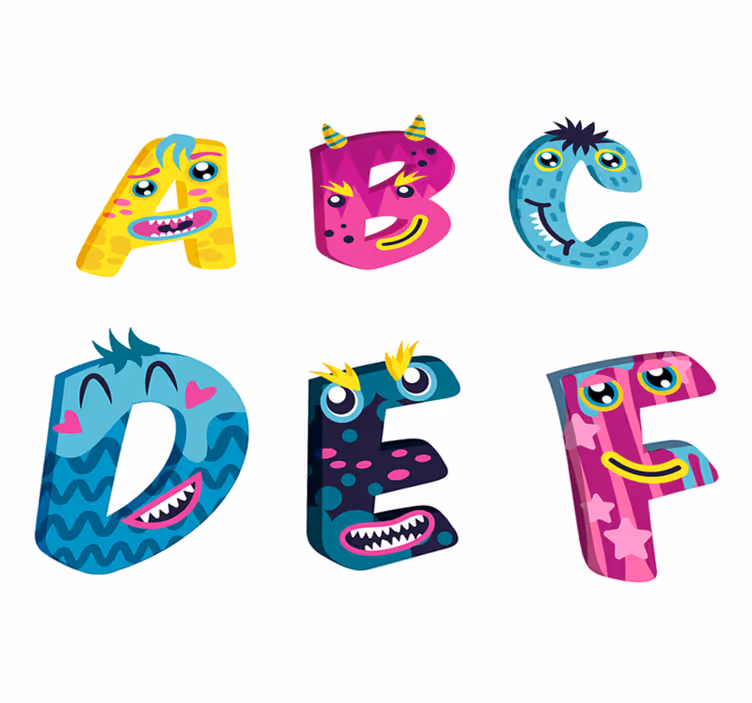 Vinyl tapijt kind met abc letters ontwerp - TenStickers