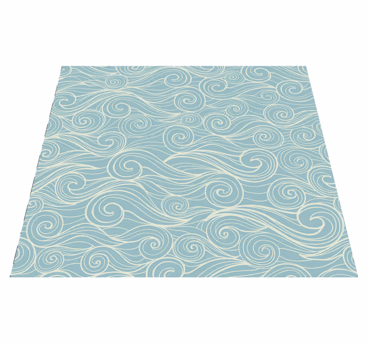 Vinyl vloerkleed badkamer wallpaper oceaan met golf - TenStickers