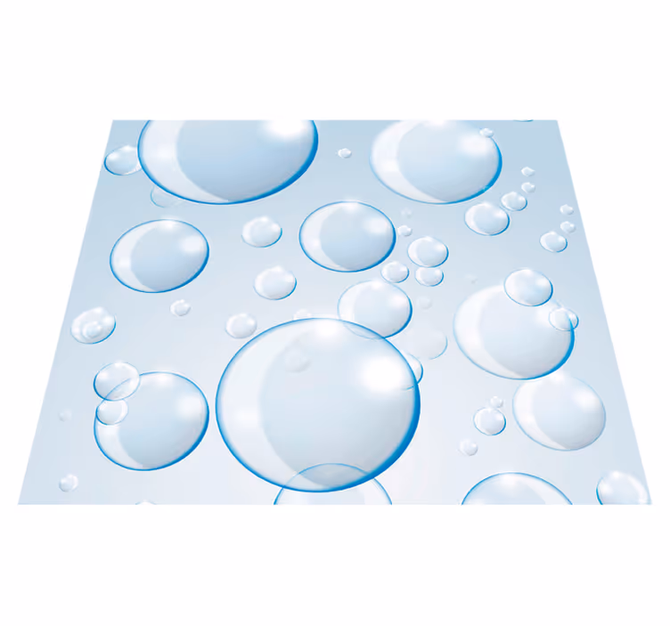Vinyl vloerkleed badkamer sferische bubbels motief - TenStickers