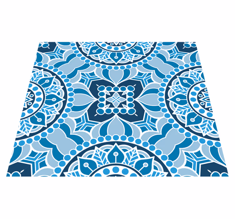 Vinyl vloerkleed badkamer in mandala stijl - TenStickers