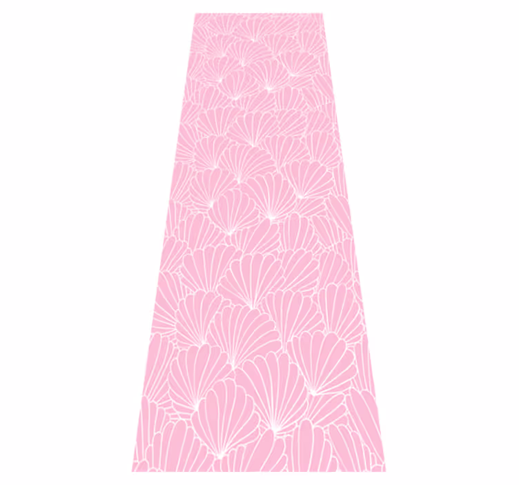 Vinyl vloerkleed badkamer kawaii stijl roze schelpen - TenStickers