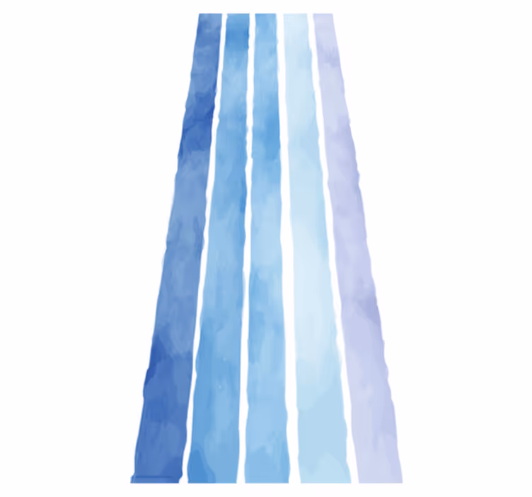 Vinyl vloerkleed badkamer met blauw aquarel lijnenpatroon - TenStickers