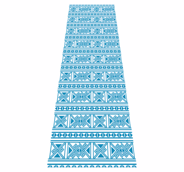 Vinyl vloerkleed badkamer met blauw patroon - TenStickers