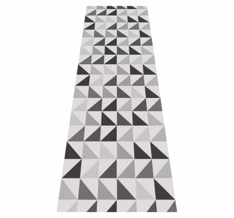Vinyl vloerkleed badkamer geometrische driehoeken - TenStickers