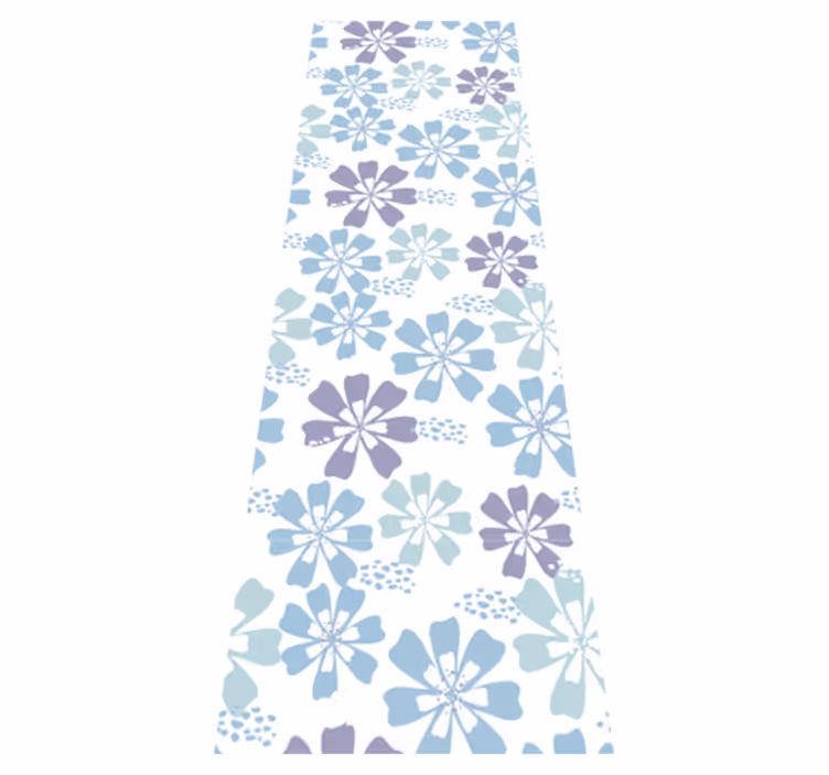 Vinyl vloerkleed badkamer pastel bloemenpatroon - TenStickers