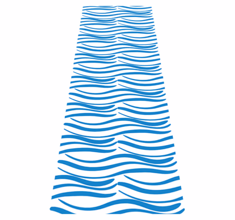 Vinyl vloerkleed badkamer klein golven patroon - TenStickers