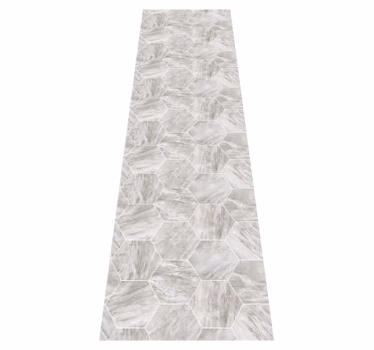 Vinyl vloerkleed badkamer goud marmer hexagonaal patroon - TenStickers