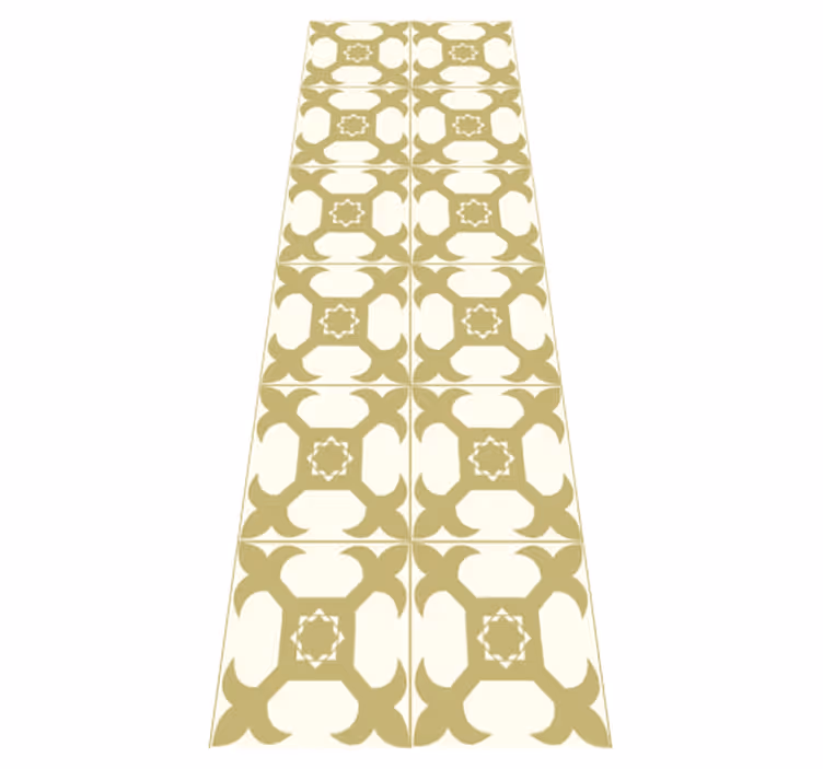 Vinyl vloerkleed badkamer helder elegant tegeldesign - TenStickers