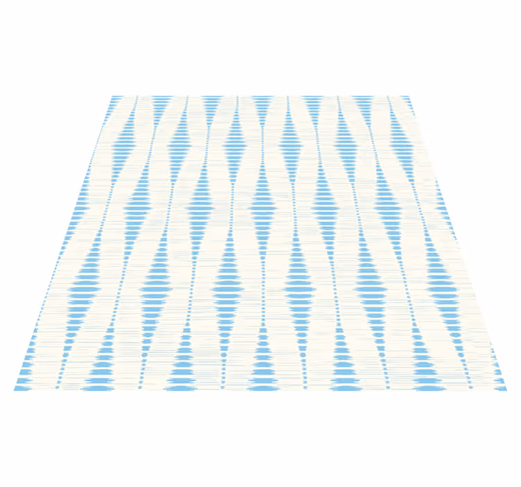 Vinyl tapijt geometrisch lichtblauw rabaul ikat - TenStickers