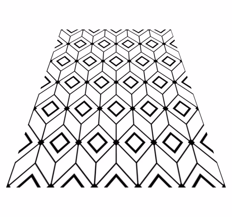 Vinyl tapijt geometrisch moderne diamant elementen - TenStickers