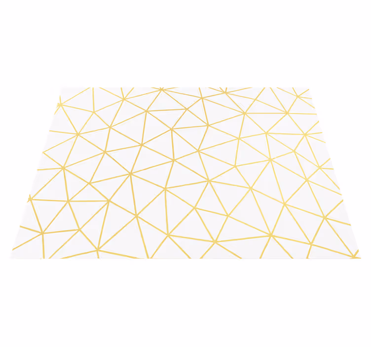 Vinyl tapijt geometrisch gouden geometrische prismamosaïek - TenStickers