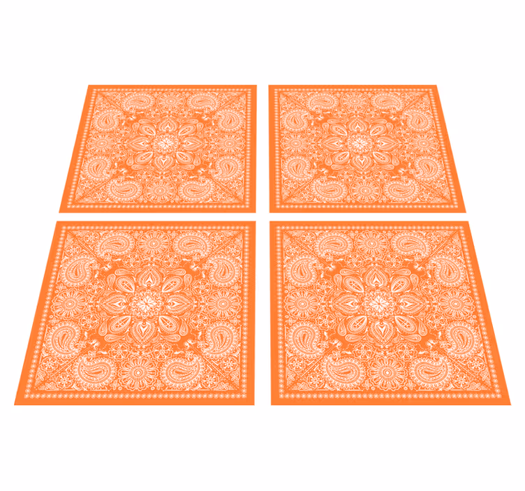 Vinyl vloerkleed badkamer paisley tegel - TenStickers