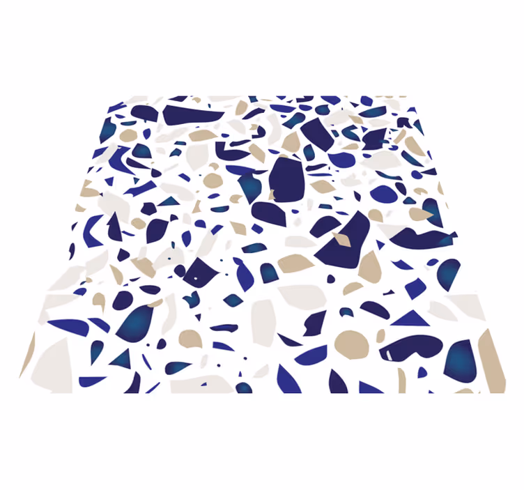 Vinyl vloerkleed badkamer imitatie marmer vloer sticker - TenStickers