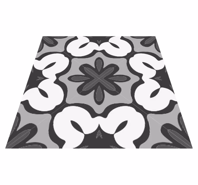 Vinyl vloerkleed badkamer hydraulisch grijs gracia stijl - TenStickers