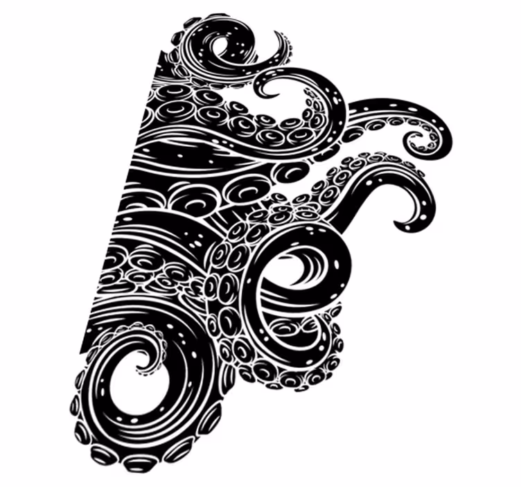 Vinyl vloerkleed badkamer octopus tentakels douchegordijn - TenStickers