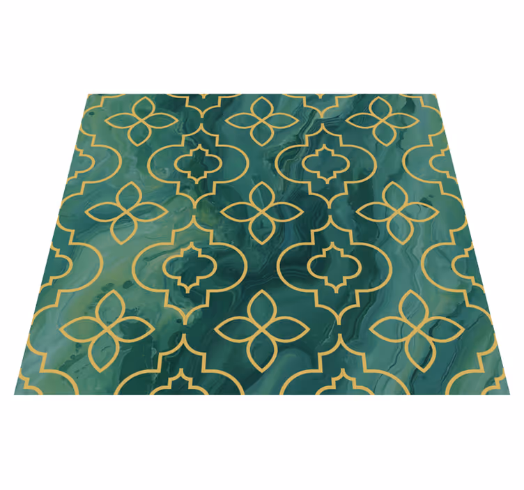 Vinyl vloerkleed badkamer turquoise - TenStickers