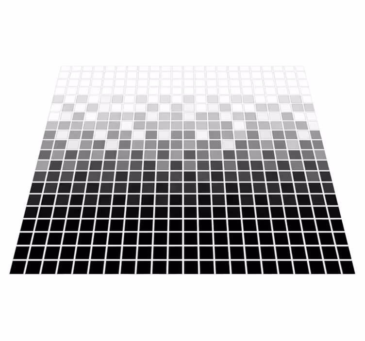 Vinyl vloerkleed badkamer miniatuur monochrome mozaïek - TenStickers