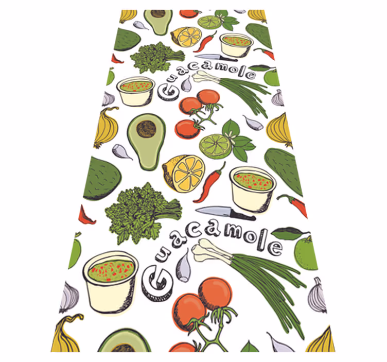 Vinyl vloerkleed keuken decoratief met mexicaanse fruiten - TenStickers