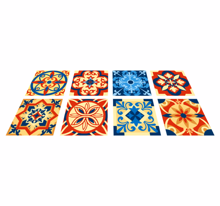 Vinyl vloerkleed keuken eraldo azulejos tegels - TenStickers