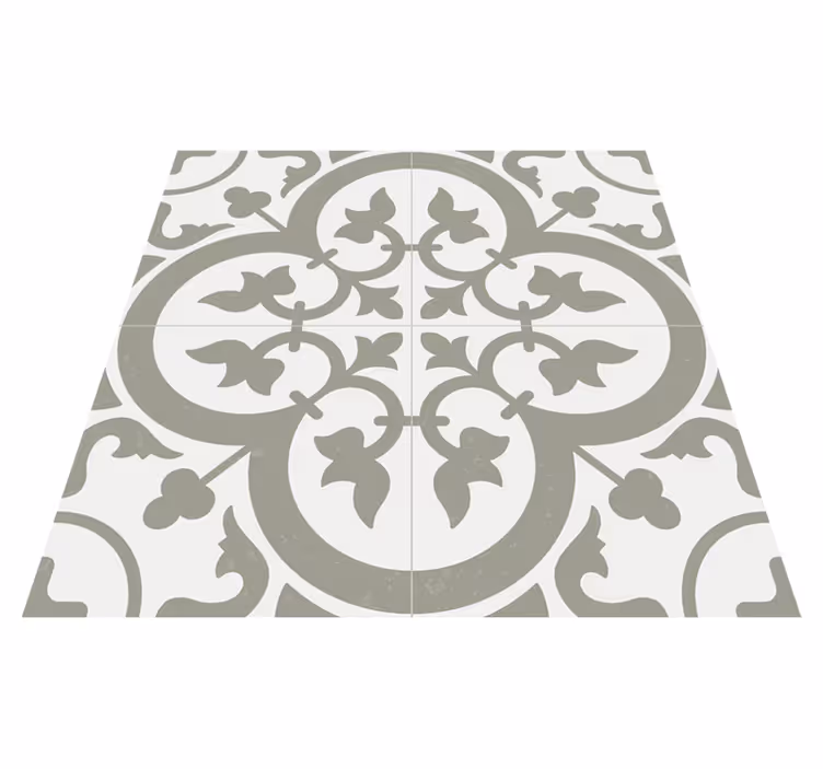 Vinyl vloerkleed keuken azulejo marokko kleur evergreen fog - TenStickers