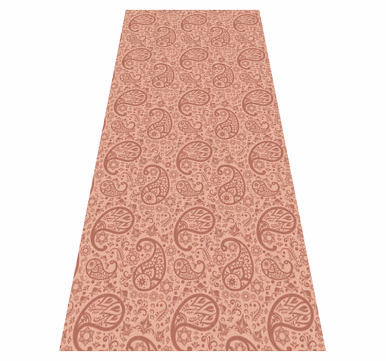 Vinyl vloerkleed keuken paisley patroon koelkast - TenStickers