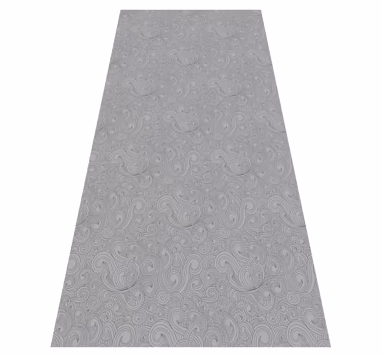 Vinyl vloerkleed keuken grijs bloemenpatroon - TenStickers