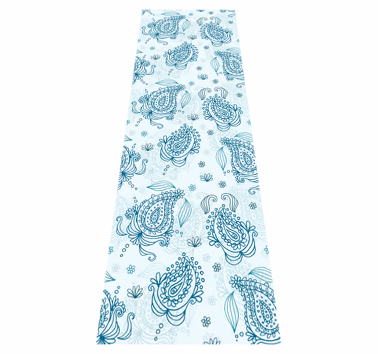 Vinyl vloerkleed keuken floral paisley koelkast - TenStickers