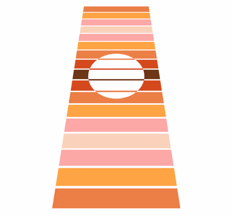 Vinyl vloerkleed keuken 70's zon koelkast - TenStickers