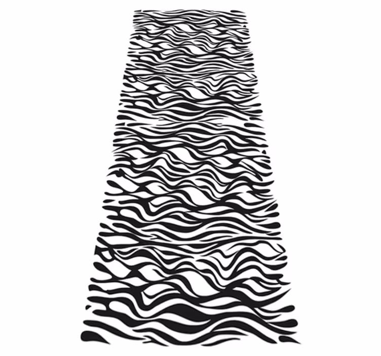 Vinyl vloerkleed keuken zebra achtergrond koelkast - TenStickers