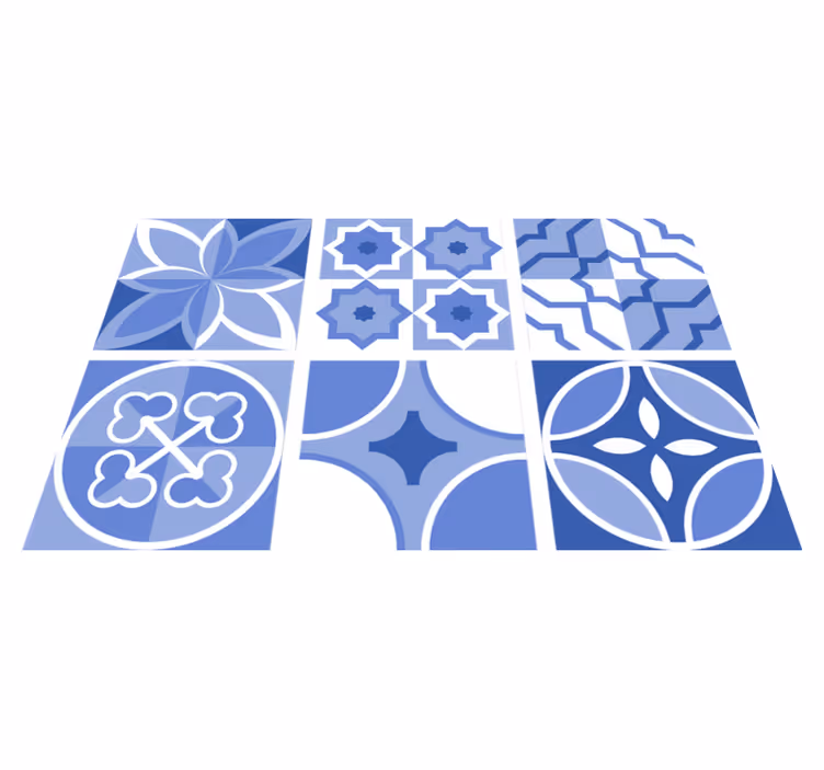 Vinyl vloerkleed keuken azulejos cindito tegels - TenStickers