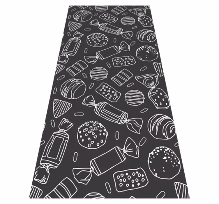 Vinyl vloerkleed keuken patron caramelos - TenStickers