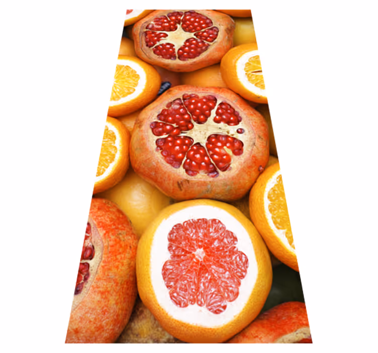 Vinyl vloerkleed keuken gesneden fruit - TenStickers